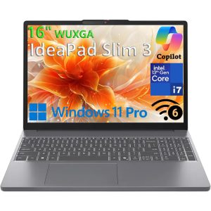 Lenovo IdeaPad Slim 3 Laptop Computer for Home Student Study, Intel 10-Core i7-13620H (Beat Ultra 7 255U), 16GB DDR5 RAM, 512GB PCIe SSD, 16" FHD+, WiFi 6, Bluetooth 5.2, Luna Grey, Windows 11 Pro